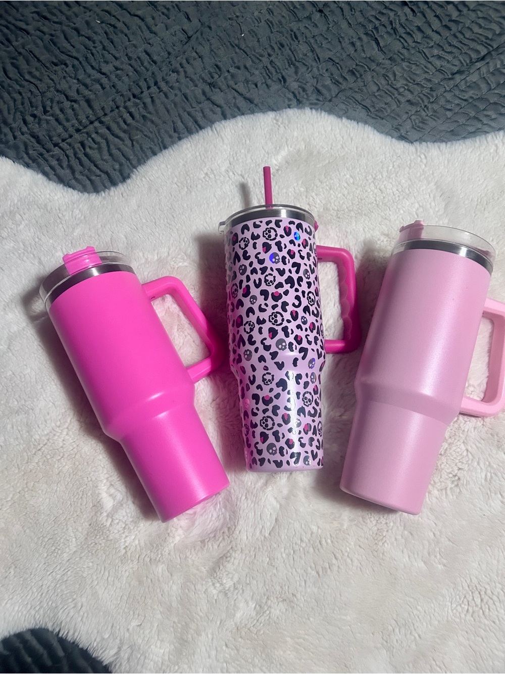 Pink Insulated Party Tumbler Bundle of 3with Handle